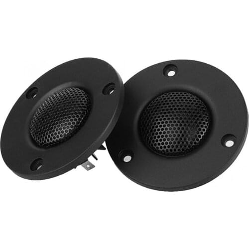 2Pcs 25-core 25W B7 Pure Silk Film Magnet Dome Tweeter Treble Speaker Loudspeaker Diaphragm Black Car Accessories