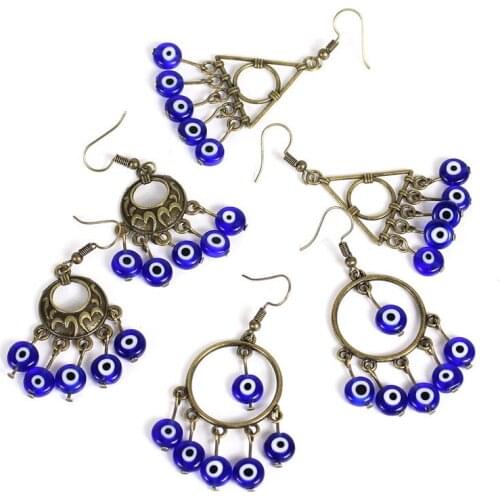 3 Styles Fashion Bronze Earrings For Women Retro Style Ear Hook Ear Clip Pendant Earrings Jewelry Friend Gift Party Accessories