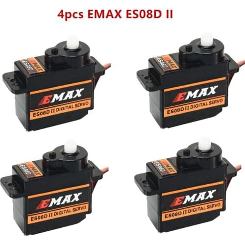 4 pcs/lot EMAX ES08DII 9g Plastic Digital Micro Servo for RC Helicopter Airplane Quadcopter Robot
