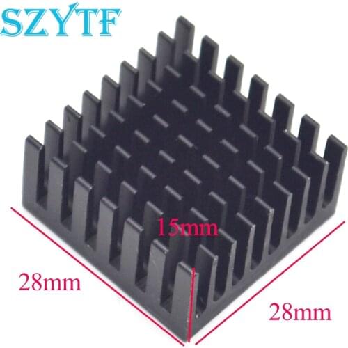 5pcs Electronic chip thermal radiator aluminum heatsink block 28*28*15MM