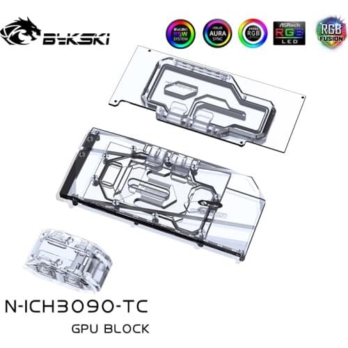 Bykski GPU Block Active Waterway Back plate broad Cooler For Inno3D RTX 3090 3080 iChill / Gaming X3 / Twin X2 N-ICH3090-TC