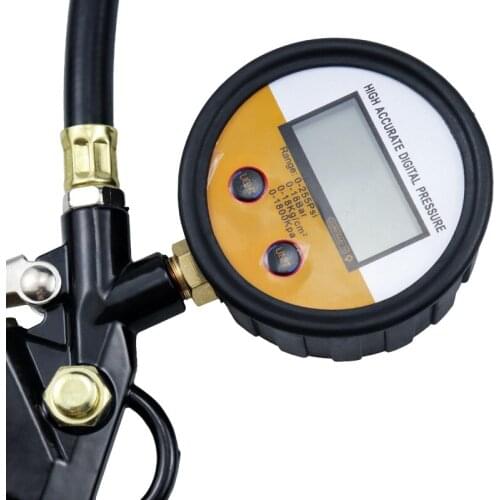 Digital Tire Pressure Gauge 0-255PSI Digital Inflatable Pressure Gauge PSI/BAR/KPA/Kg/cm2 Pressure Measuring Instrument EU/US/JP