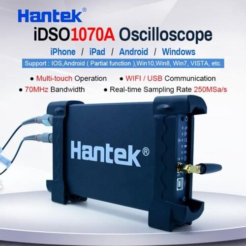 Digital PC USB oscilloscope Hantek iDSO1070A 2CH 70MHz 250MSa/s iPhone/iPad/Android/Windows Oscilloscope WIFI/USB Communication