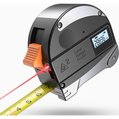 30M Laser Rangefinder Anti-fall Steel Tape High Precision Infrared Digital Laser Distance Meter Measure Distance Tool Tape