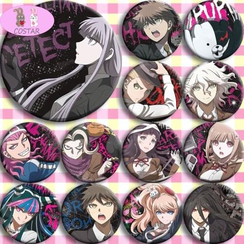 Danganronpa Kirigiri Kyouko Cosplay Badge Naegi Makoto Monokuma Brooch Bag Pins Enoshima Junko Collection Badges for Backpack
