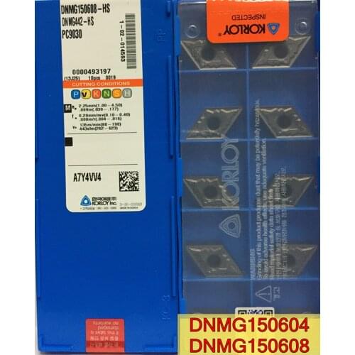 DNMG150604 DNMG150608 -HS PC9030 100% original KORLOY Carbide insert Processing: stainless steel