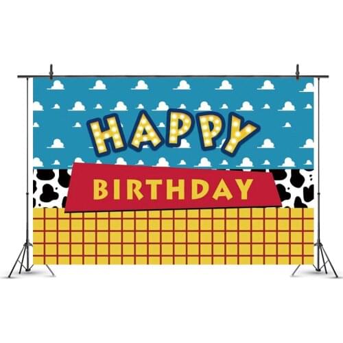 Happy Birthday Cows Backdrop Photography Background Photo Booth Studio Decor