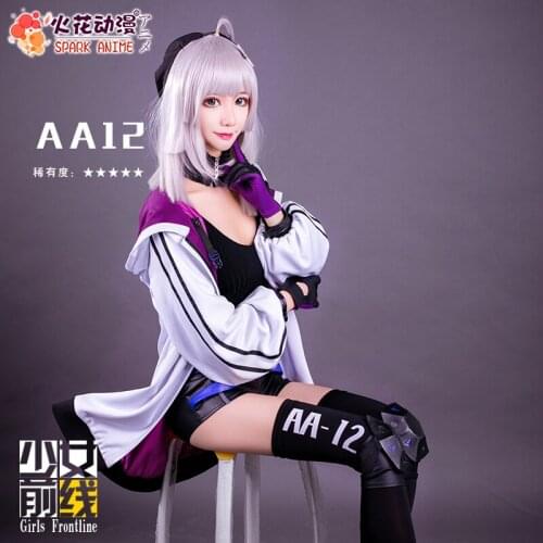 Game Girls Frontline AA12 Cosplay Costume Gun Mother Fashion Combat Uniform Suit Full Set Female Role Play Clothing S-L In Stock