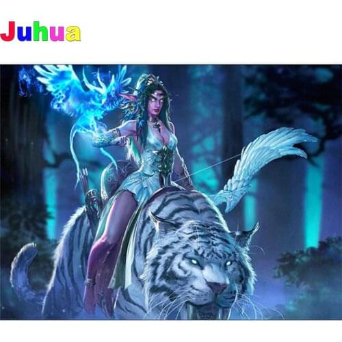 Cartoon Fairy Beast 5D DIY diamond painting,full,square,round elf tiger diamond embroidery mosaic diamond stitch wall decor