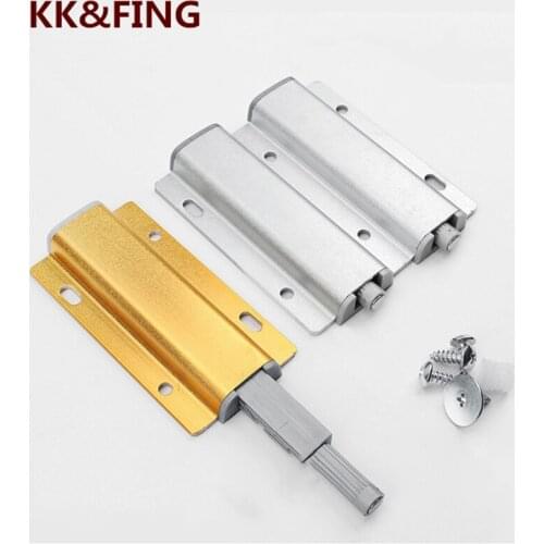 KK&FING 2pcsCabinet Door Rebounder Magnetic Absorption Handle-free Concealment Device Aluminum Alloy Push-type Cabinet Rebounder