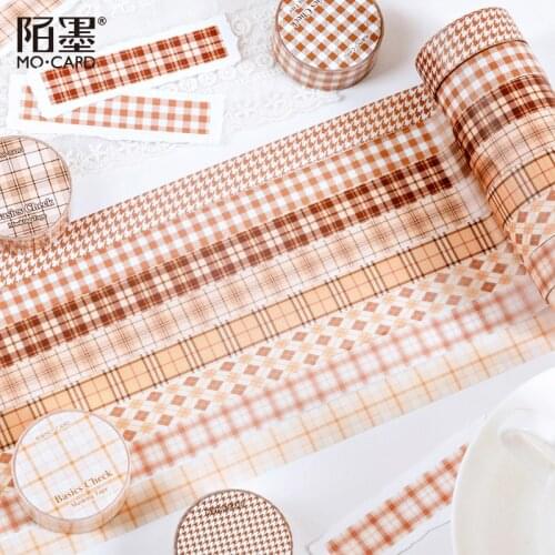 Retro Basic lattice series Masking Washi Tape Decorative Adhesive Tape Decora Diy Scrapbooking Sticker Label Stationery