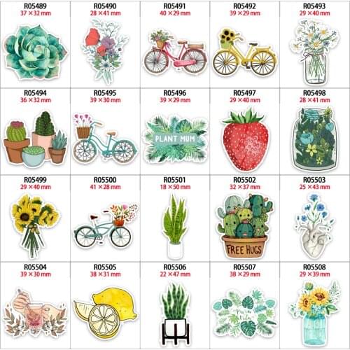 New Planar Resin Printed Little Plants 10pcs/lot for Kids Hot Sale Princess Party Decoration R0549 R0550