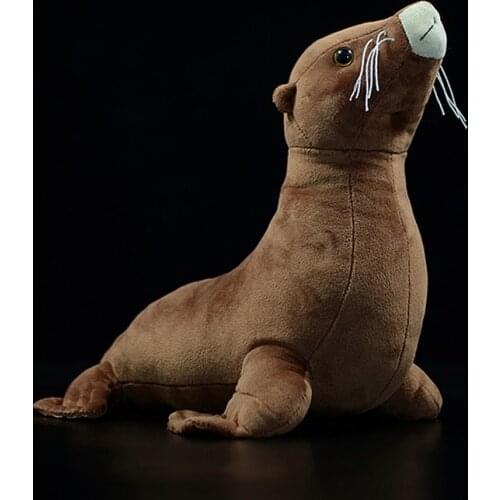 Fur Seals Cute Simulation Dolls Super Soft Plush Toy Lifelike Arctocephalinae Galapagoensis Sea Animal Model Kids Gifts 24CM
