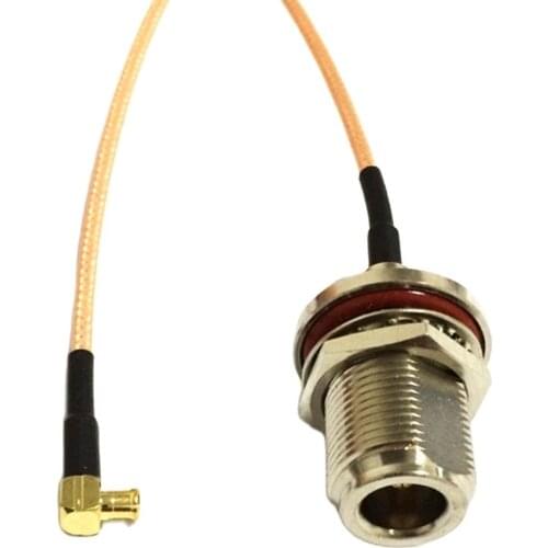 New N Female Jack nut Switch MCX Male Plug Right Angle RG316 coax cable Wholesale Fast Ship 15CM 6" Adapter