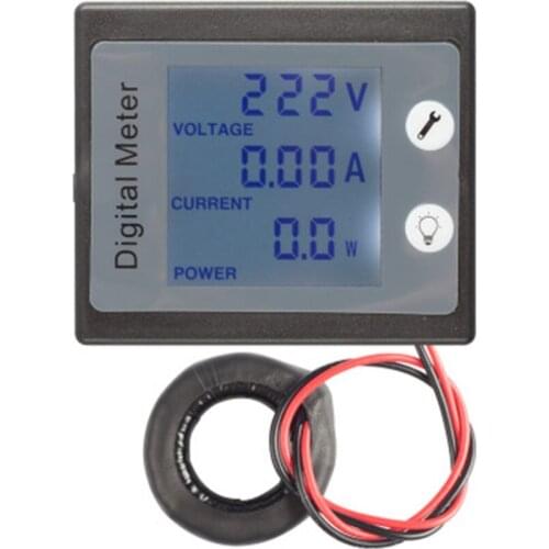 AC Single Phase Digital Panel Voltmeter Ammeter 220V 100A Voltage Current Energy Electricity Kwh Meter PZEM-0 11 with CT Coil