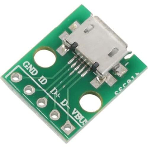 10pcs MICRO USB TO dip Adapter 5PIN SOCKET CONNECTOR PCB Converter