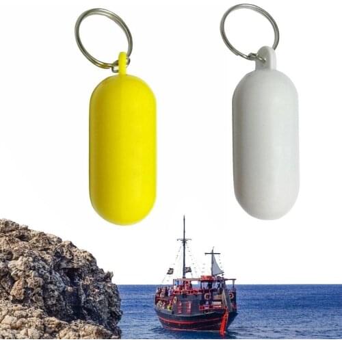 Plastic PS Metal Floating Key Ring Kayak Keychain Buoyant Keyring Marine Sailing Float Keys Buckle Rowing Boats Tools