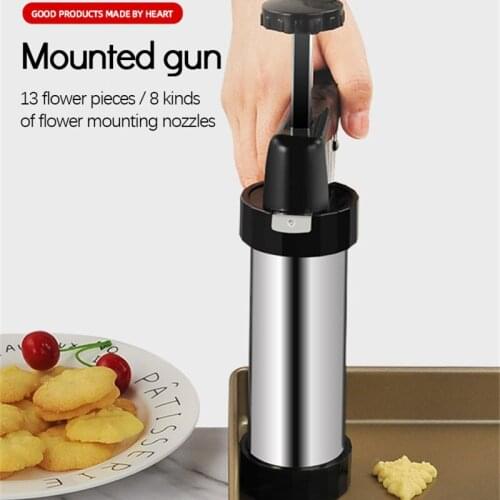 Stainless Steel Cookie Maker DIY Cookie Gun Machine Cake Butter Decoration Tool Biscuit Maker Bakeware Kitchen Accessories