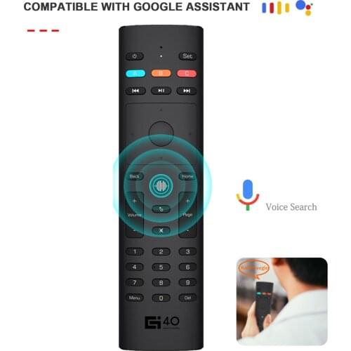 2021 New G40S Smart Voice Air Mouse 6-Axis Gyroscope Remote Control IR Learning Voice Control Replacement for H96 Android TV BOX