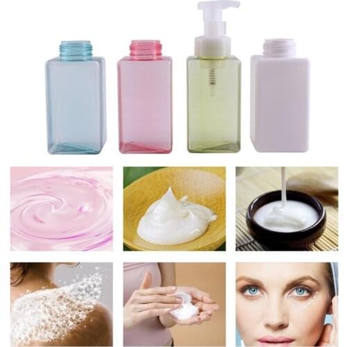 4Pcs 250/450ml Travel Mousse Foaming Shampoo Gel Empty Storage Bottle Container Can be also used for mousse foaming, fine foam
