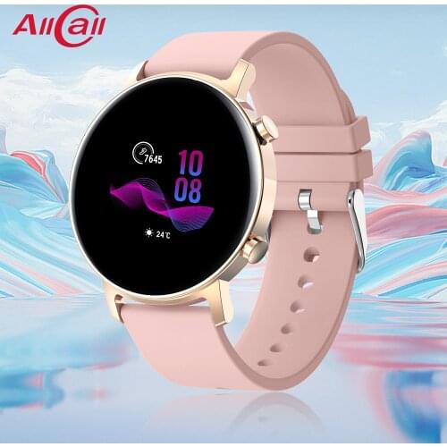 Allcall Mini Women Smartwatch IP68 Waterproof Alarm Clock Sleep Fitness Tracker Ladies Smart Watch for Android IOS Apple Phone