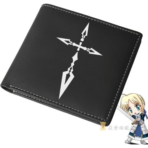 Fate Stay Night Cosplay PU Leather Money Bag Short Wallet Card Holder Coin Purse Gift