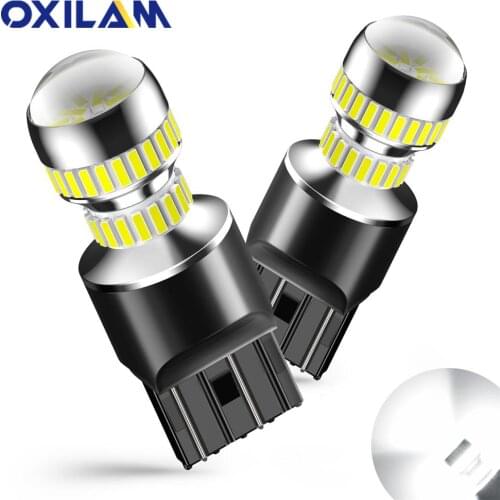 OXILAM T20 7443 LED Bulb 7440 WY21W W21W W21 5W LED for Car Parking Brake Reverse Light DRL Auto Signal Lamp 12V 6000K White