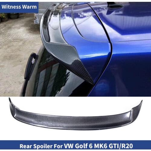 Carbon Fiber / FRP Unpainted Rear Roof Spoiler Wing Lip for Volkswagen Golf 6 MK6 VI GTI /R20 2010 2011 2012 13 Not for Standard