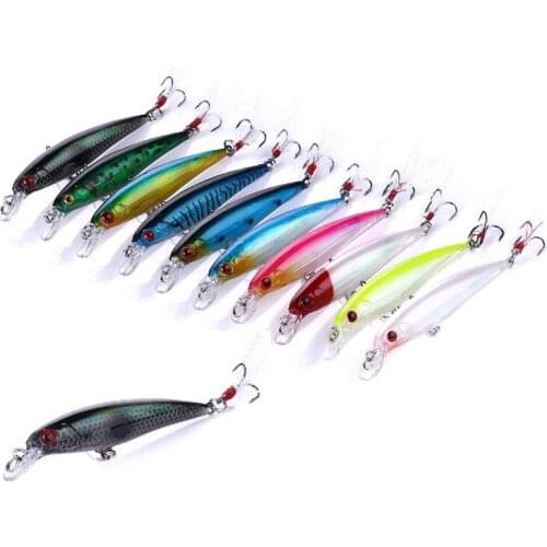 Wobblers Long shot sea perch minnow fake fishing lure Internal laser Fake bait 9cm 8g Simulation bait lure artificial bait