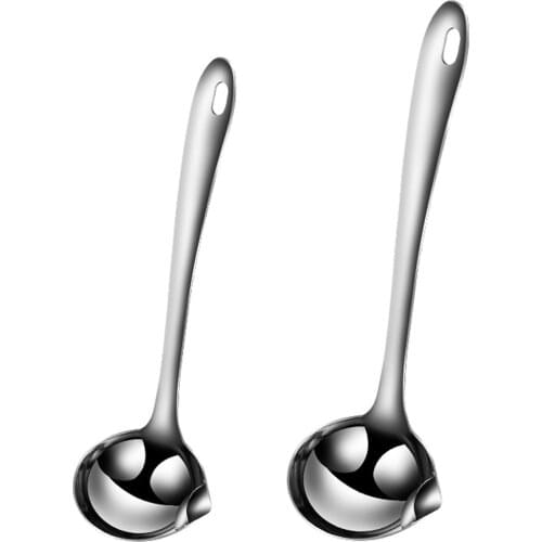 Premium Soup Ladle Oil Separator 304 Stainless Steel Soup Spoon Ladle For families, restaurants, picnics