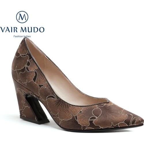 VAIR MUDO Women Pumps Shoes High Heels Pointed Toe Elegant Spring Autumn Office & Career Sexy Fashion New Trend SHoes WM-X140-C