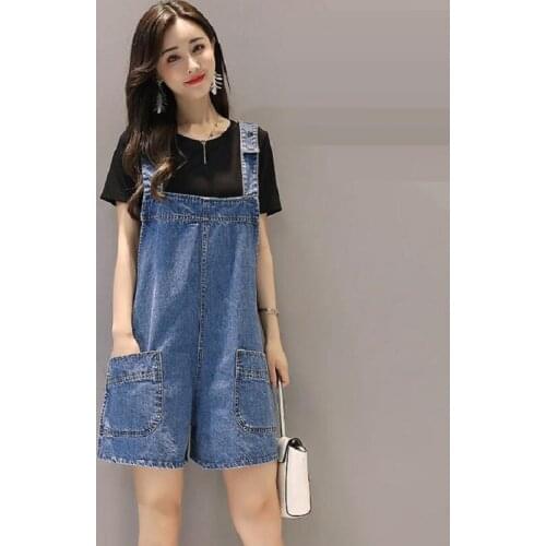 Women clothing denim fabric rompers summer overalls women playsuits suspenders shorts jeans women overalls summer rompers jeans