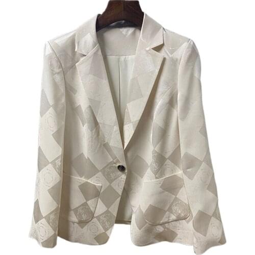 Female fall jacket for women OL ladies office suit acetate jacket white women yellow blazer Korea Japanese bleizer de mujer