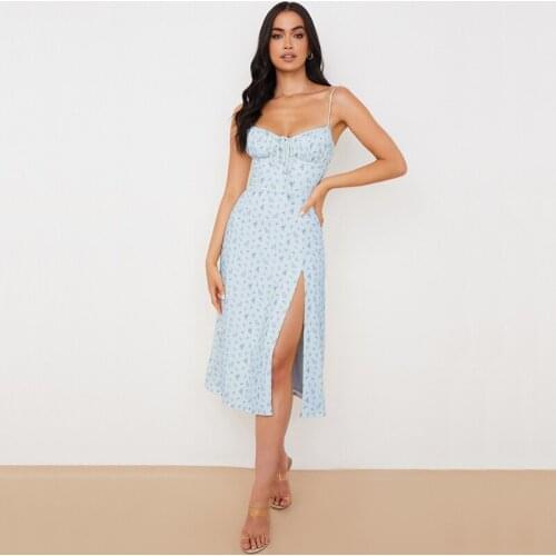 Free Shipping Wholesale Summer Womens Dress Floral Spaghetti Strap Sexy Celebrity Boutique Cocktail Party Dress