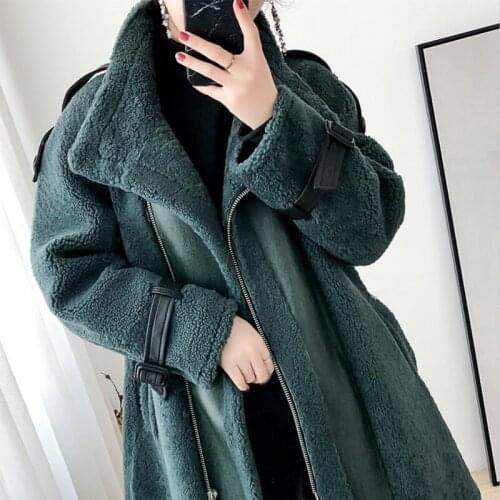 Real Fur Coat Women Sheep Shearing Winter Coat Women Motorcycle Wool Jacket Women Clothes 2020 Manteau Femme BGS80869 YY1096