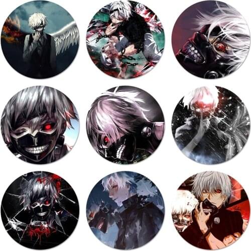58mm Tokyo Ghouls Phone Ghoul Anime Customer Icons Pins Badge Decoration Brooches Metal Badges For Clothes Backpack Decoration