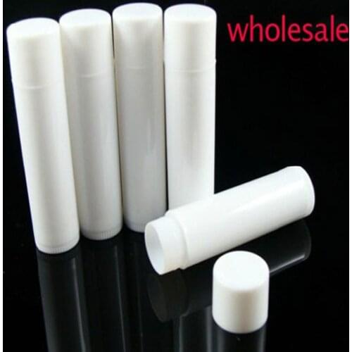 10PCS/LOT Plastic white lipstick tube 5ml lip balm tube, empty white lipstick tube for cosmetic packing RB49