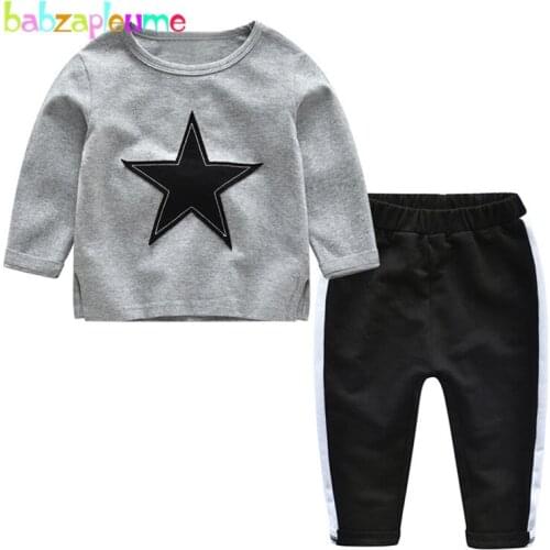 2-7Years Wear 2PCS/Spring Toddler Boys Clothing Sets Casual Long Sleeve Baby T-shirt+Pants Children Clothes For Kids Suit BC1410