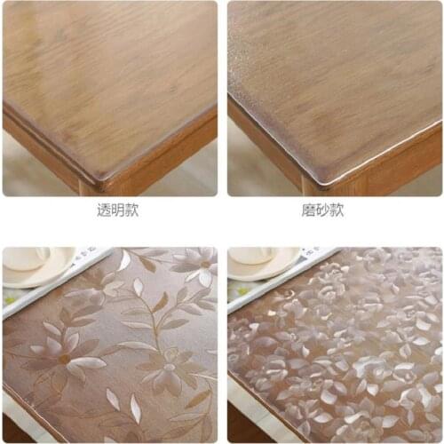 3.0mm transparent soft thick tablecloth waterproof and heat-resistant PVC tablecloth dining table coffee table round tablecloth