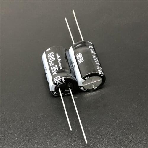 5pcs/50pcs 680uF 35V NICHICON HE Series 12.5x20mm Extremely Low Impedance 35V680uF Aluminum Electrolytic Capacitor