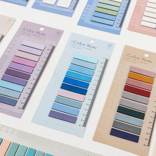 60/120/200pcs Flags Tabs Neon Page Markers Paper Index Bookmark Sticky Notes Stationery Office School Supplies