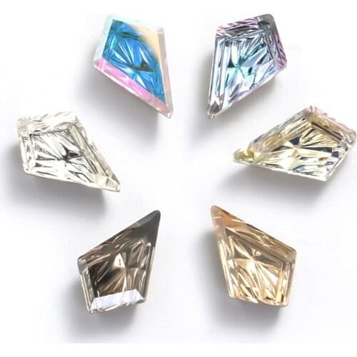 Astrobox 8.3x13mm Fancy Relief Arrow Nail Art Rhinestone Glue On Glass Crystal Loose Shining Bead DIY Jewelry Making Accessories