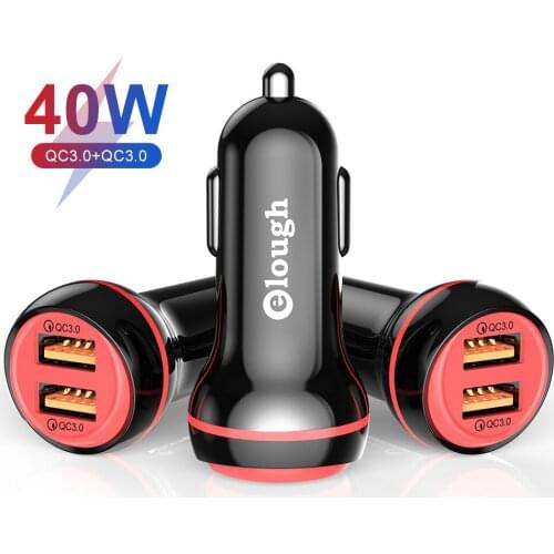 Car Charger Dual USB Quick Charge QC3.0 40W Fast Charging Charger LED Indicator Universal Suitable for Most Mobile Phones