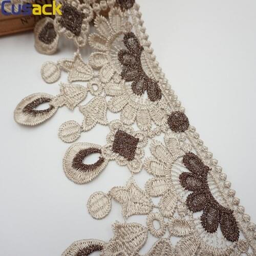 Cusack 2 yards 12 cm Lace Ribbon Trim for Costume Sofa Covers Home Textiles Trimmings Applique DIY Sewing Lace Fabric Polyester