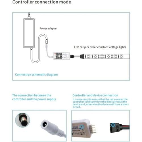 Dc 12V 24V Rgb / Rgbw / Rgbww Led Controller Bluetooth Rgb Controller ic Home Mini Rgb Led Controller for Led Strip Wireless