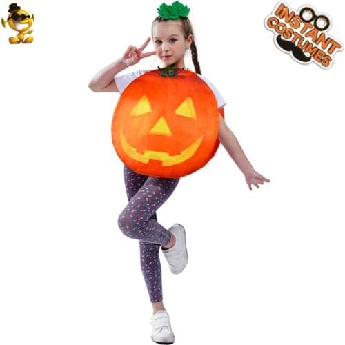 Halloween Kids Pumpkin Jumpsuit Fancy Dress Cute Child Pumpkin Clothes Costumes