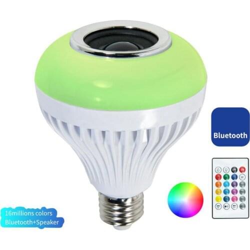 E27 5W RGB Bluetooth Speaker Music Play LED Smart Light Bulb Effect Lighting
