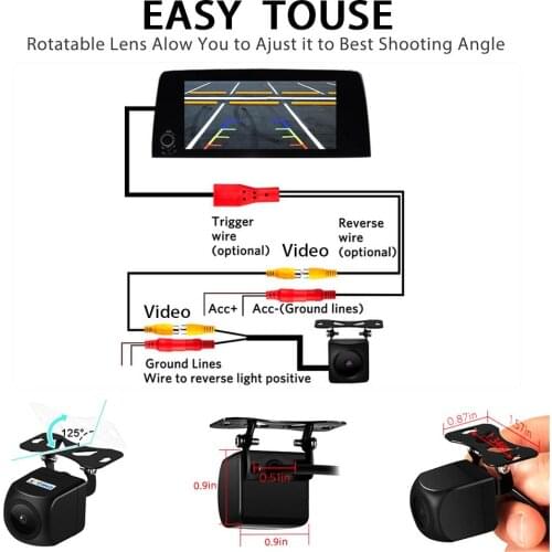 HD night vision fisheye car universal rear view reversing camera