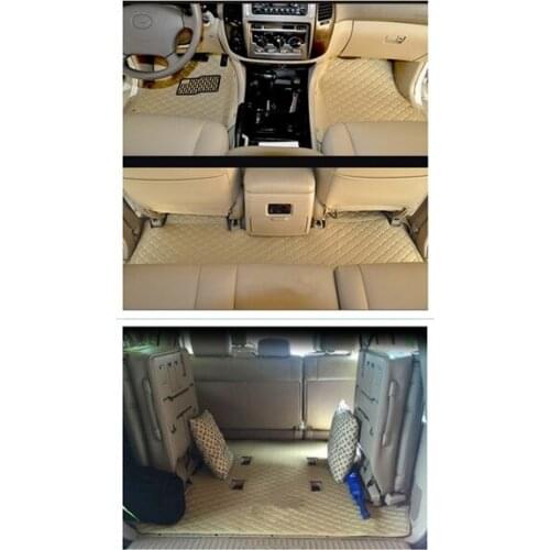 Top quality! Full set car floor mats + Trunk mat for Lexus LX 470 7 seats 2008-1998 durable carpets for LX470 2005,Free shipping