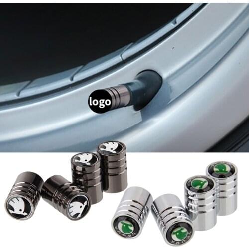 Car Wheel Tyre Tire Air Valve Caps Stem Cover for Skoda Kodiaq Yeti Rapid Kamiq Spaceback Fabia Karoq Octavia A5 Kodiak Superb 2
